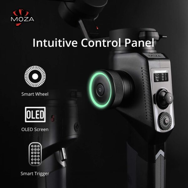 Moza Aircross 2 - Ultra-Lightweight 3-Axis Electronic Gimbal Stabilizer for Mirrorless Cameras (Max Payload (3.2kg) - Black - Image 3